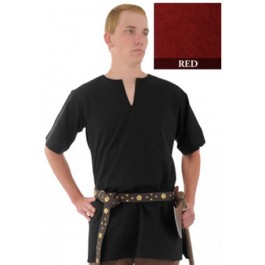 Burgandy Medieval Tunic made from Handwoven Cotton