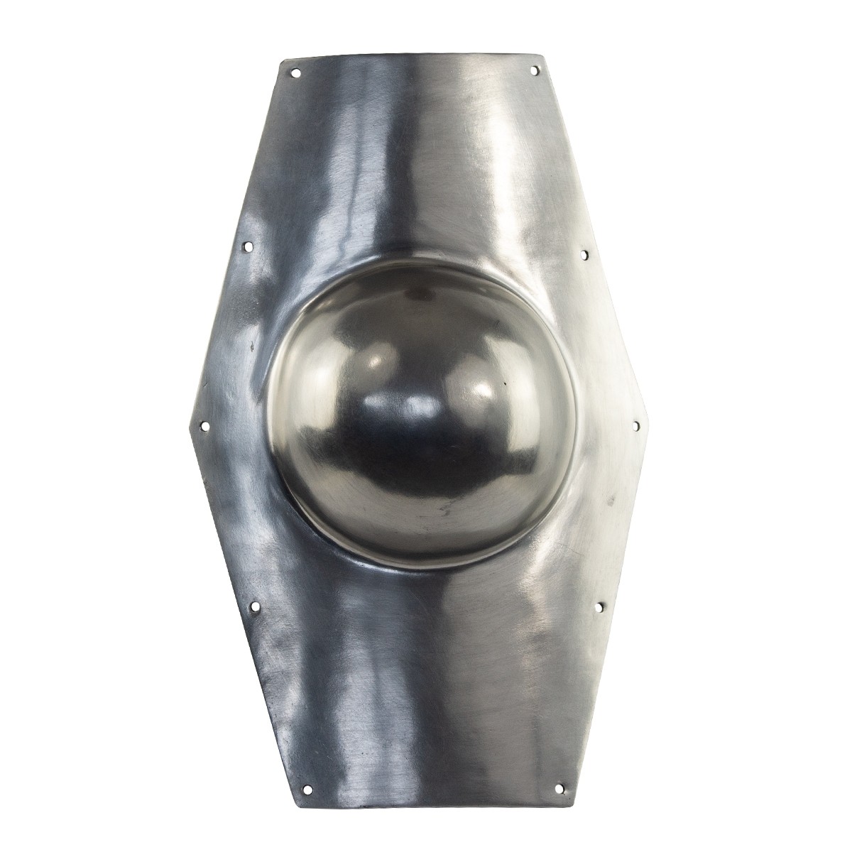 Rectangular shield boss with round edges (tinned steel)