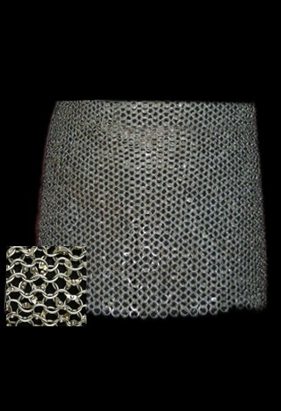 Chain skirt, round rings 9mm, fully riveted (round rivet)