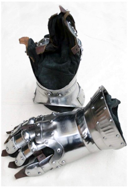 Churburg Gauntlets - 16 Gauge steel with Steel Decorations 