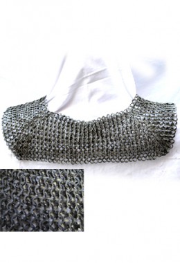 Chain neck protection - flat rings 6mm, fully riveted (wedge rivets)