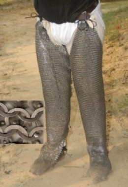  Full Legs Chainmail - Chausses - Full Legs with feet open at  the back