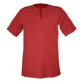 Medieval Tunic made from Handwoven Cotton, Burgundy