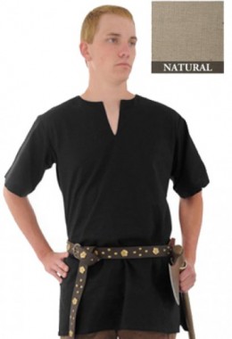 Medieval Tunic made from Handwoven Cotton, Natural