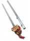Scottish wide sword with brass basket and steel sheath